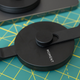 The optional cold shoe mount can be adjusted to accommodate the larger iPhone 12 Pro Max.